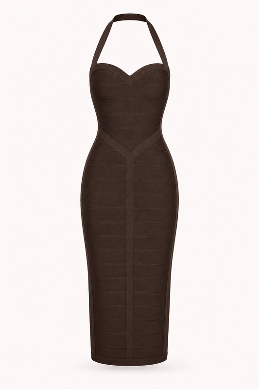 Robe bandage élégante à col licou - Erika