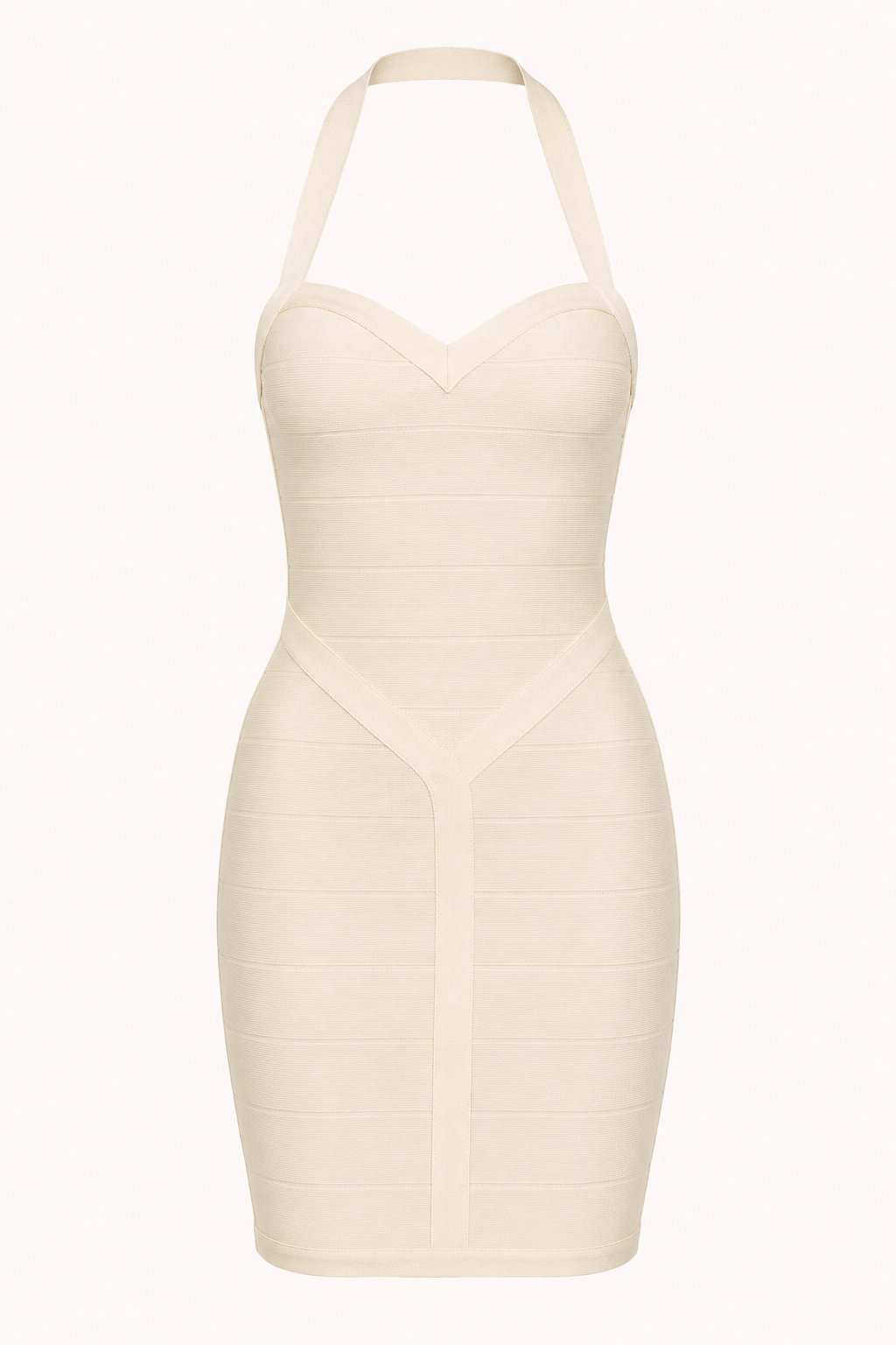Kurzes, figurformendes Bandage-Kleid mit Herzausschnitt – Irma