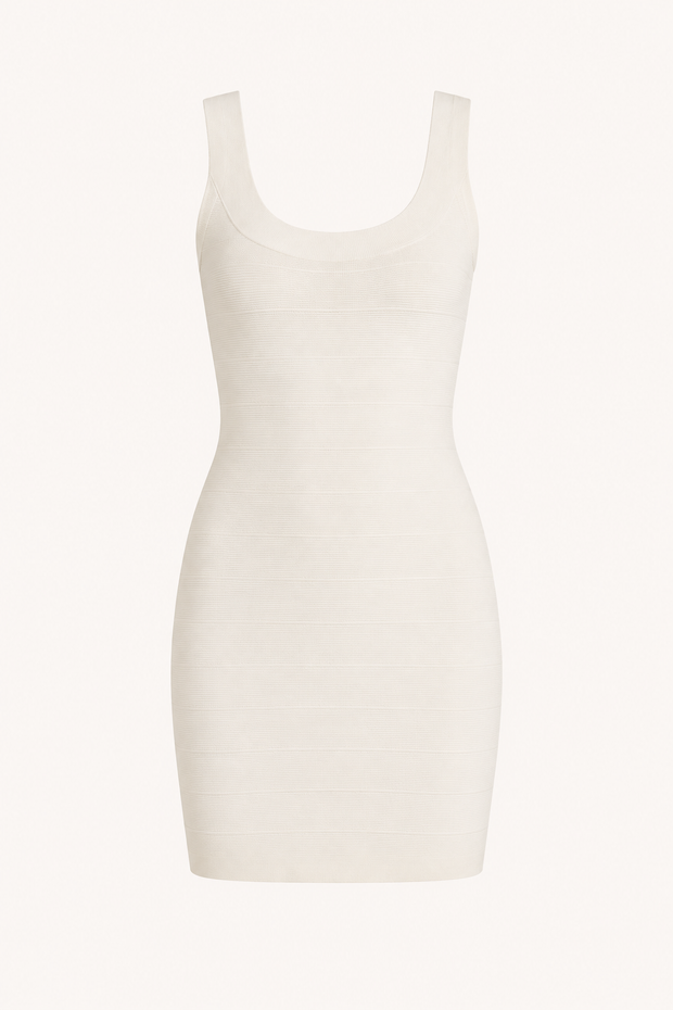 Robe courte à bretelles style bandage - Bianca