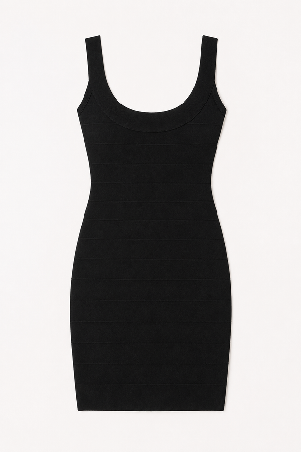 Robe courte à bretelles style bandage - Bianca