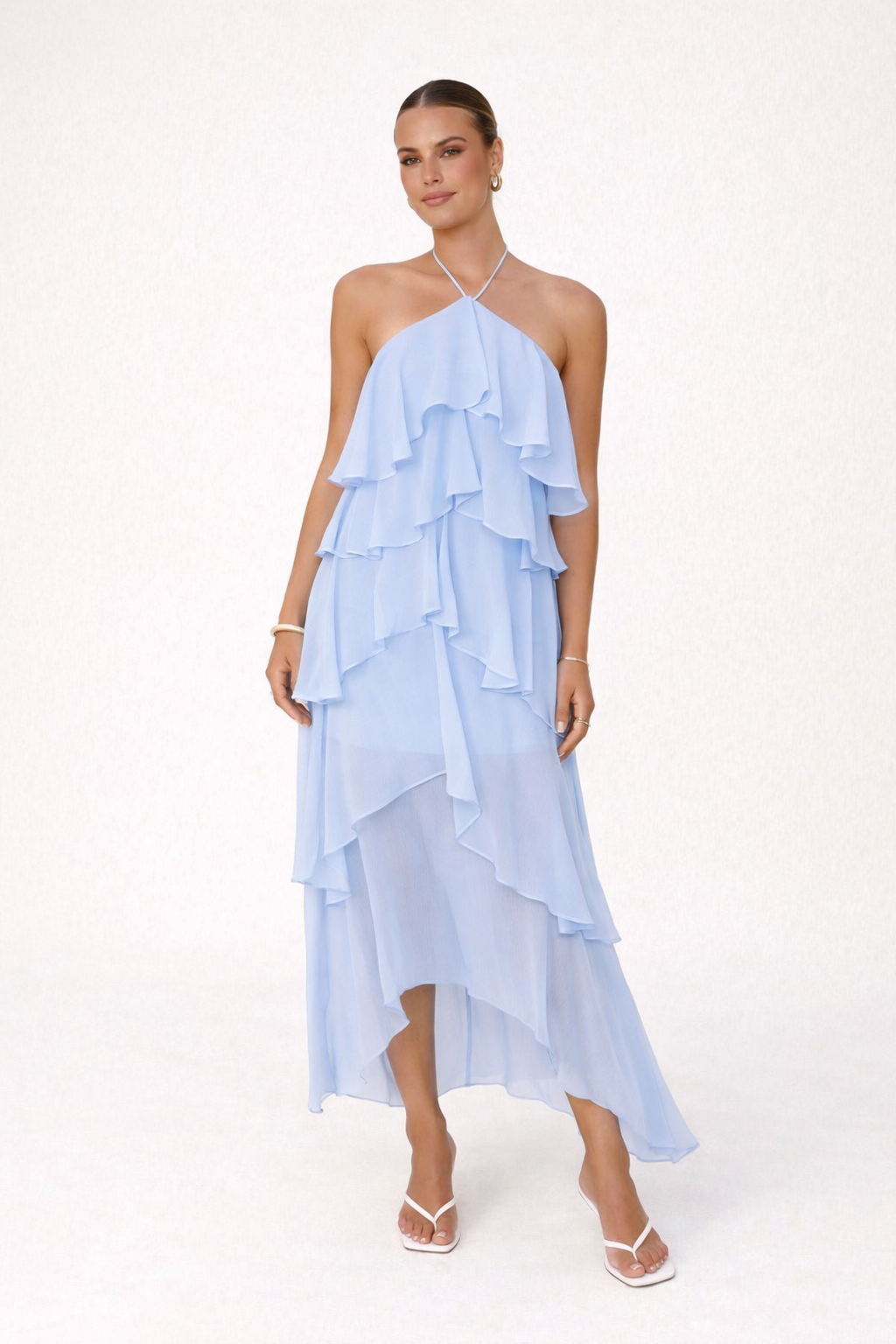 Damen Halfter langes Kleid elegantes Sommer Party Kleid - Kimberly
