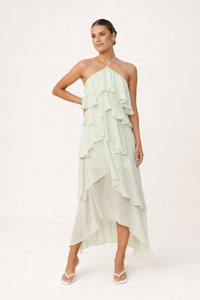 Damen Halfter langes Kleid elegantes Sommer Party Kleid - Kimberly