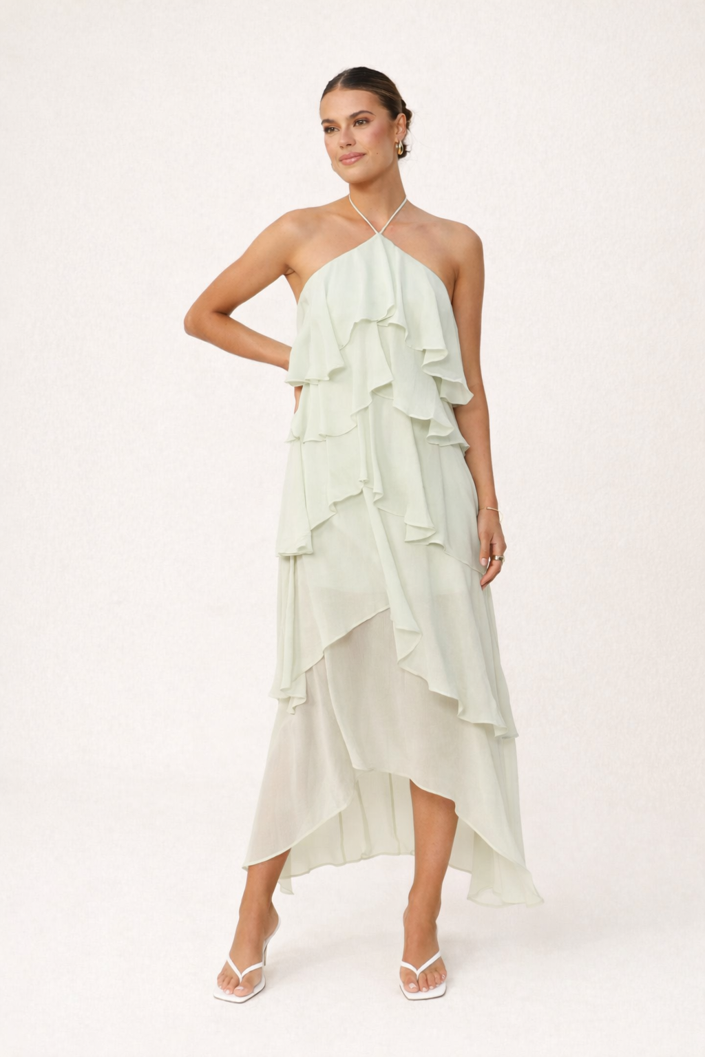 Damen Halfter langes Kleid elegantes Sommer Party Kleid - Kimberly