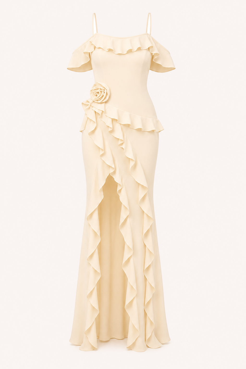 Elegantes Rüschenkleid für Hochzeitsgäste – Gisela