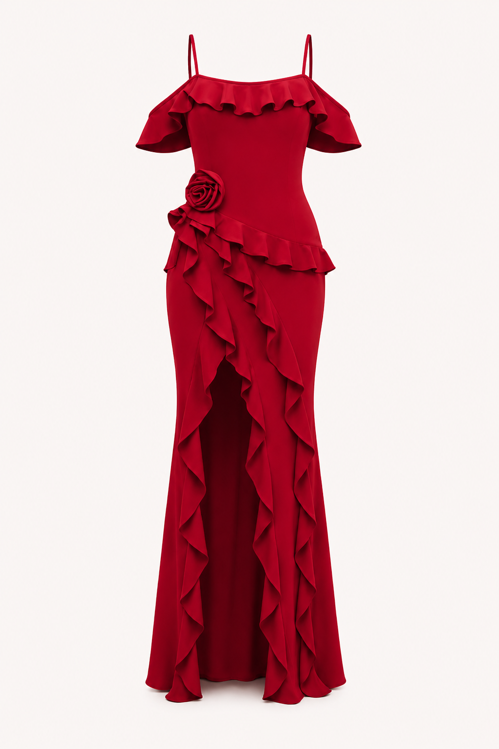Elegantes Rüschenkleid für Hochzeitsgäste – Gisela