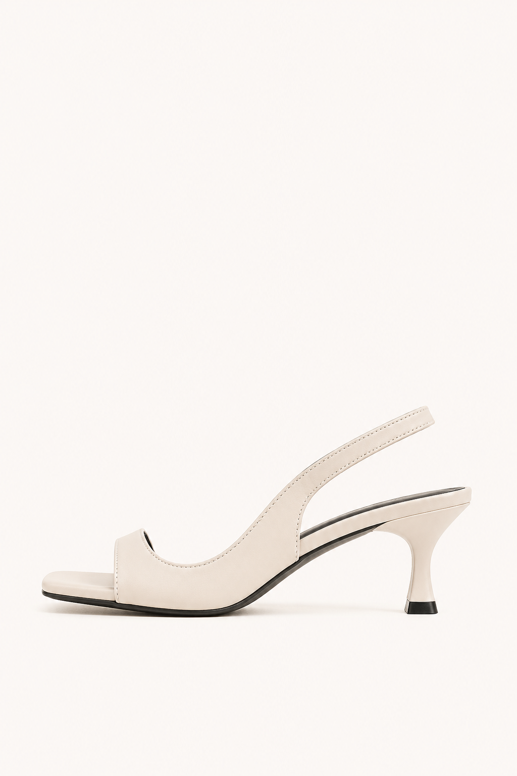Damensandalen mit Absatz, eckiger Schuhspitze und offener Ferse – Ottilie