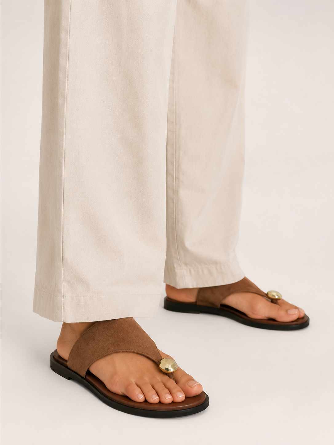 Ultraleichte Damensandalen mit dekorativem Detail – Valeria