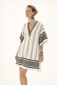 Robe midi ample imprimée style plage pour femmes - Karina