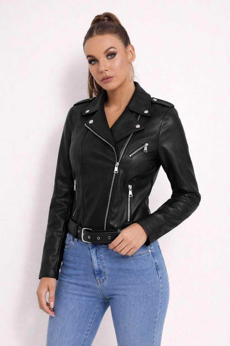 Damen Bikerjacke mit Taschen - Saelia