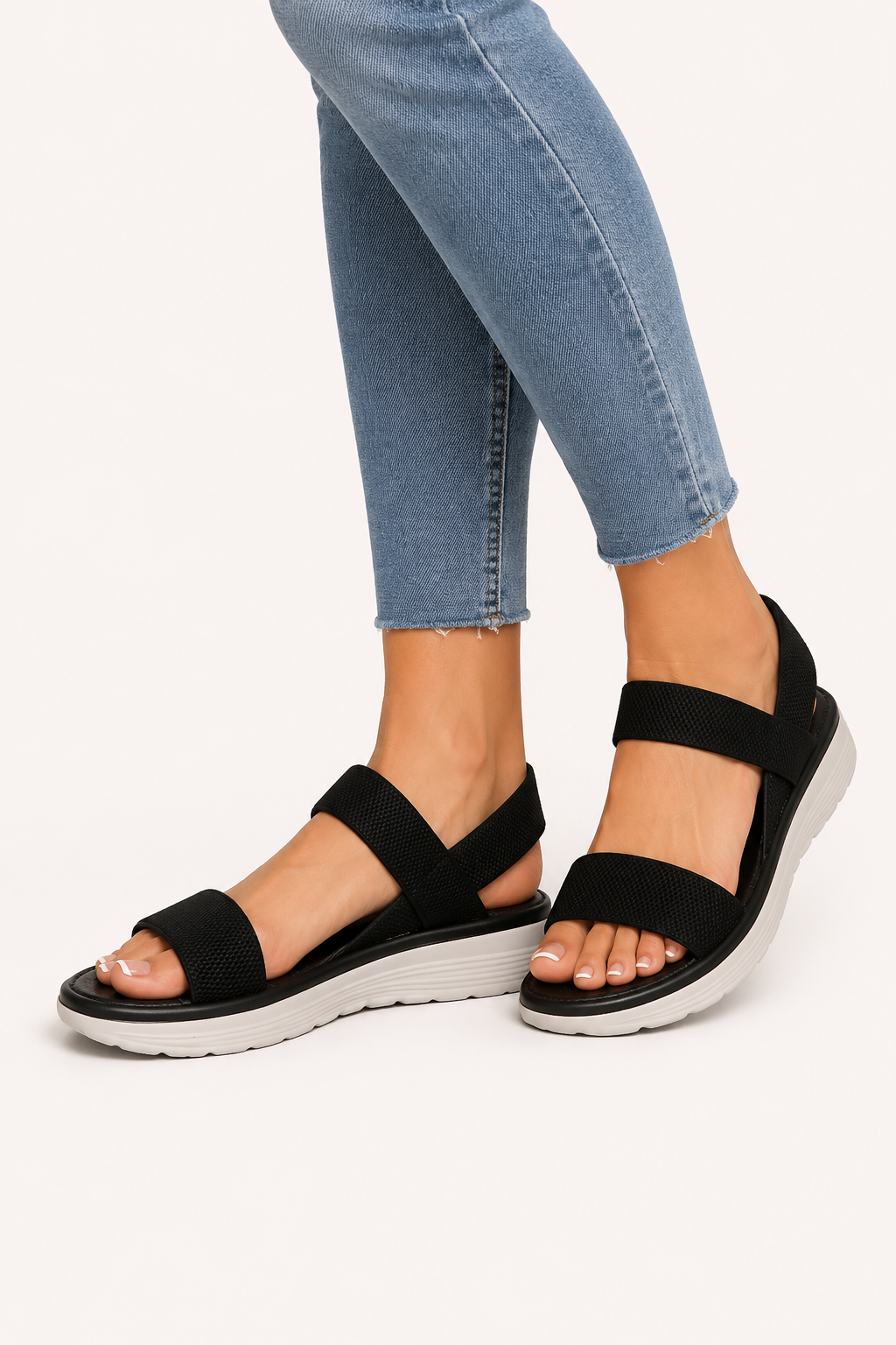 Orthopädische Damensandalen mit bequemem Keilabsatz – Gerlinde