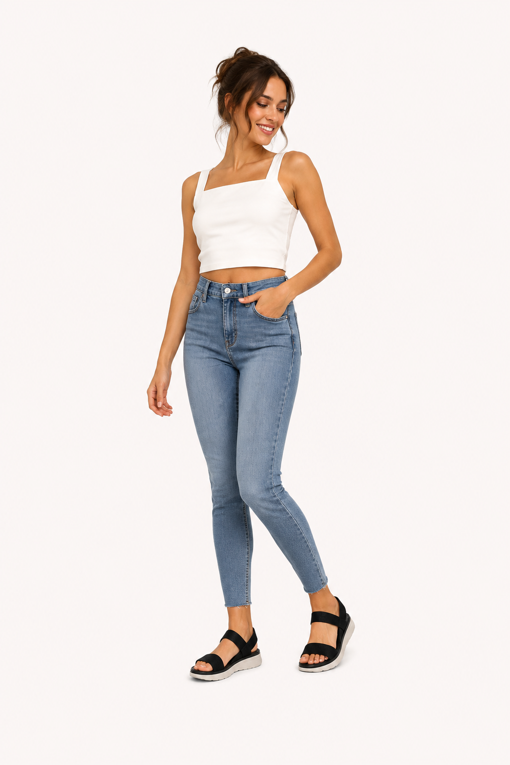Orthopädische Damensandalen mit bequemem Keilabsatz – Gerlinde