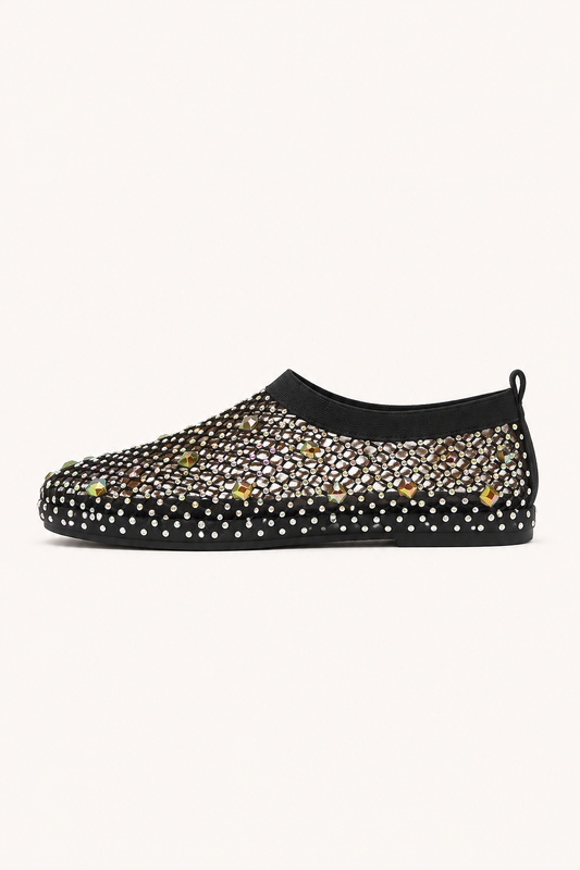Chaussures plates pour femme en maille avec strass - Silja