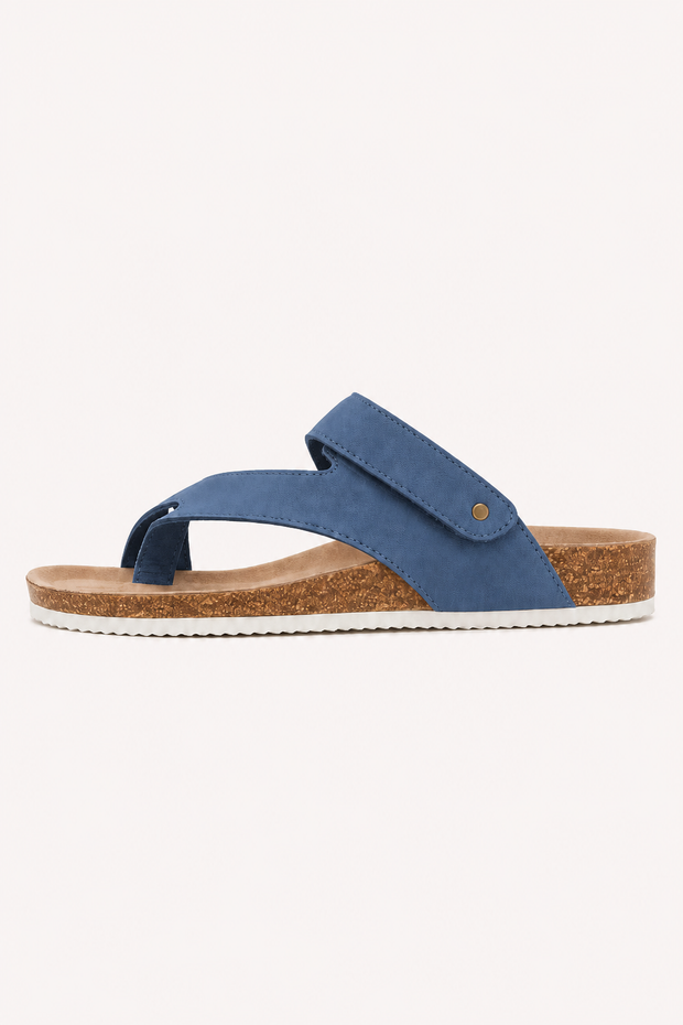 Sandales plates pour femme, style « orteils », à lanières croisées - Alondra