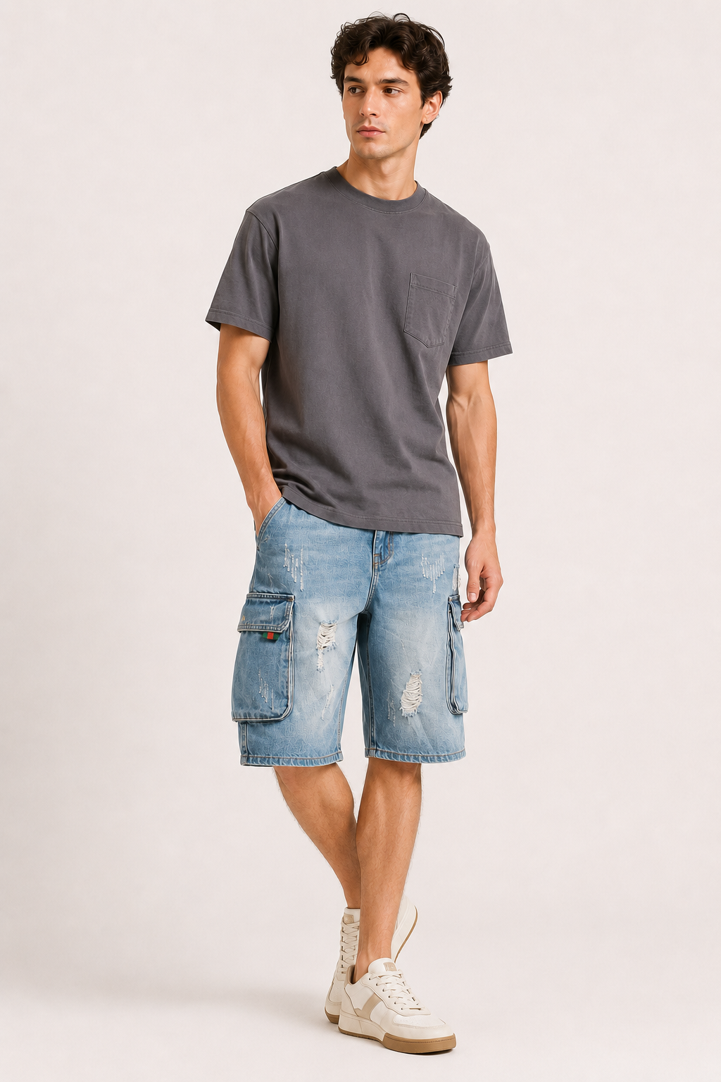 Herren-Jeans-Cargo-Shorts – Dietmar