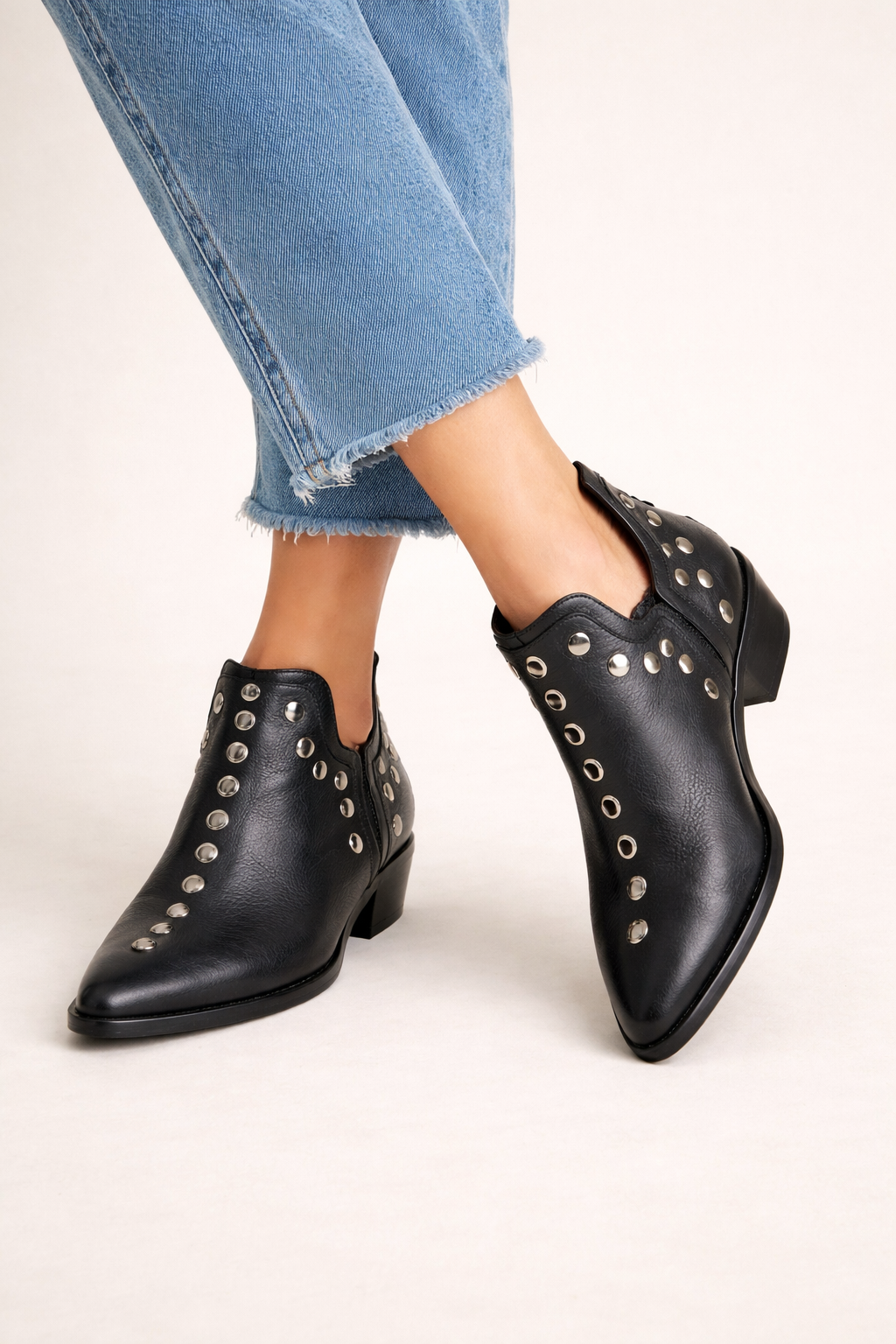 Damen-Westernstiefel mit metallischen Ösen - Molly