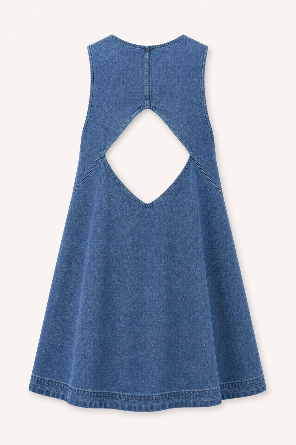 Kurzes, ärmelloses Jeanskleid für Frauen - Elske