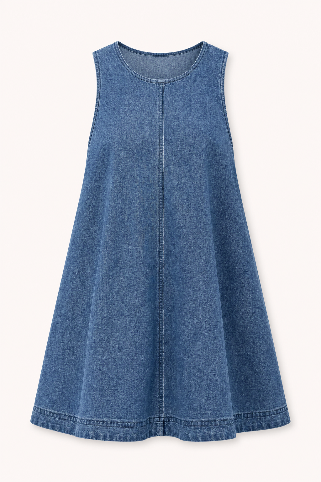 Kurzes, ärmelloses Jeanskleid für Frauen - Elske
