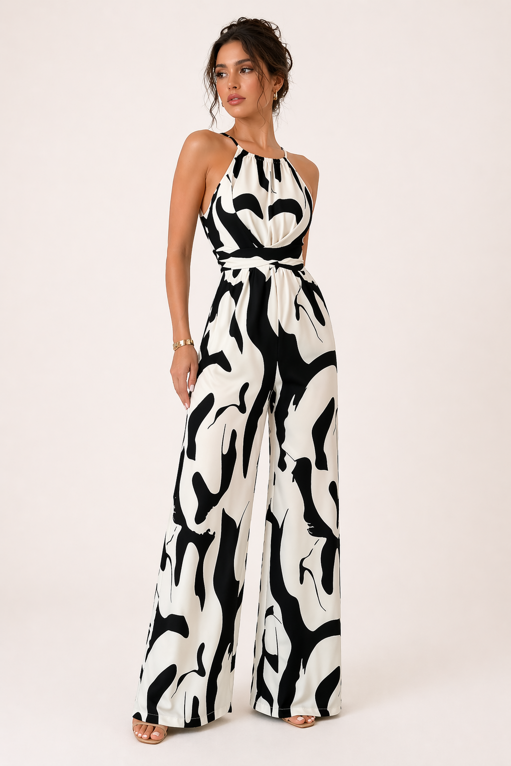 Eleganter Damen-Overall mit weitem Bein und Halfter - Gabriela
