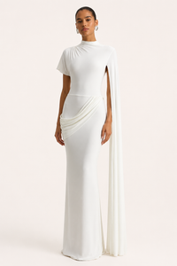 Langes Kleid für Frauen mit elegantem Rollkragen - Mirna