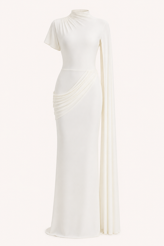 Robe longue élégante à col roulé pour femme - Mirna