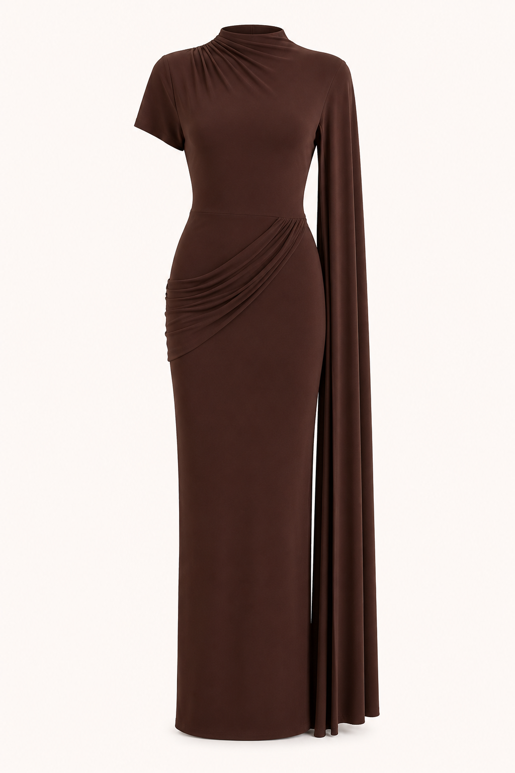 Langes Kleid für Frauen mit elegantem Rollkragen - Mirna
