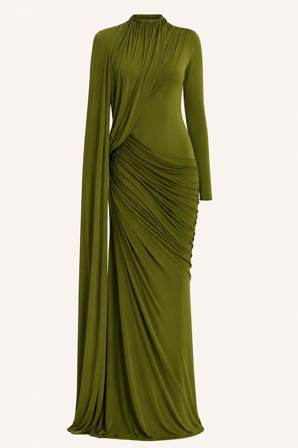 Langes Kleid mit langen Ärmeln elegantes Hochzeitsgastkleid - Gisela