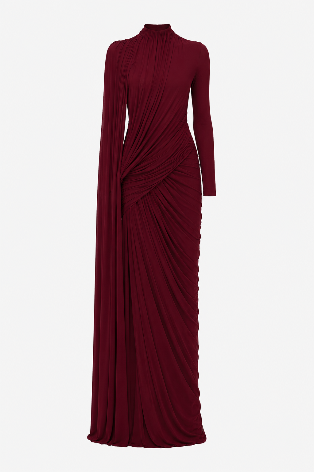 Langes Kleid mit langen Ärmeln elegantes Hochzeitsgastkleid - Gisela