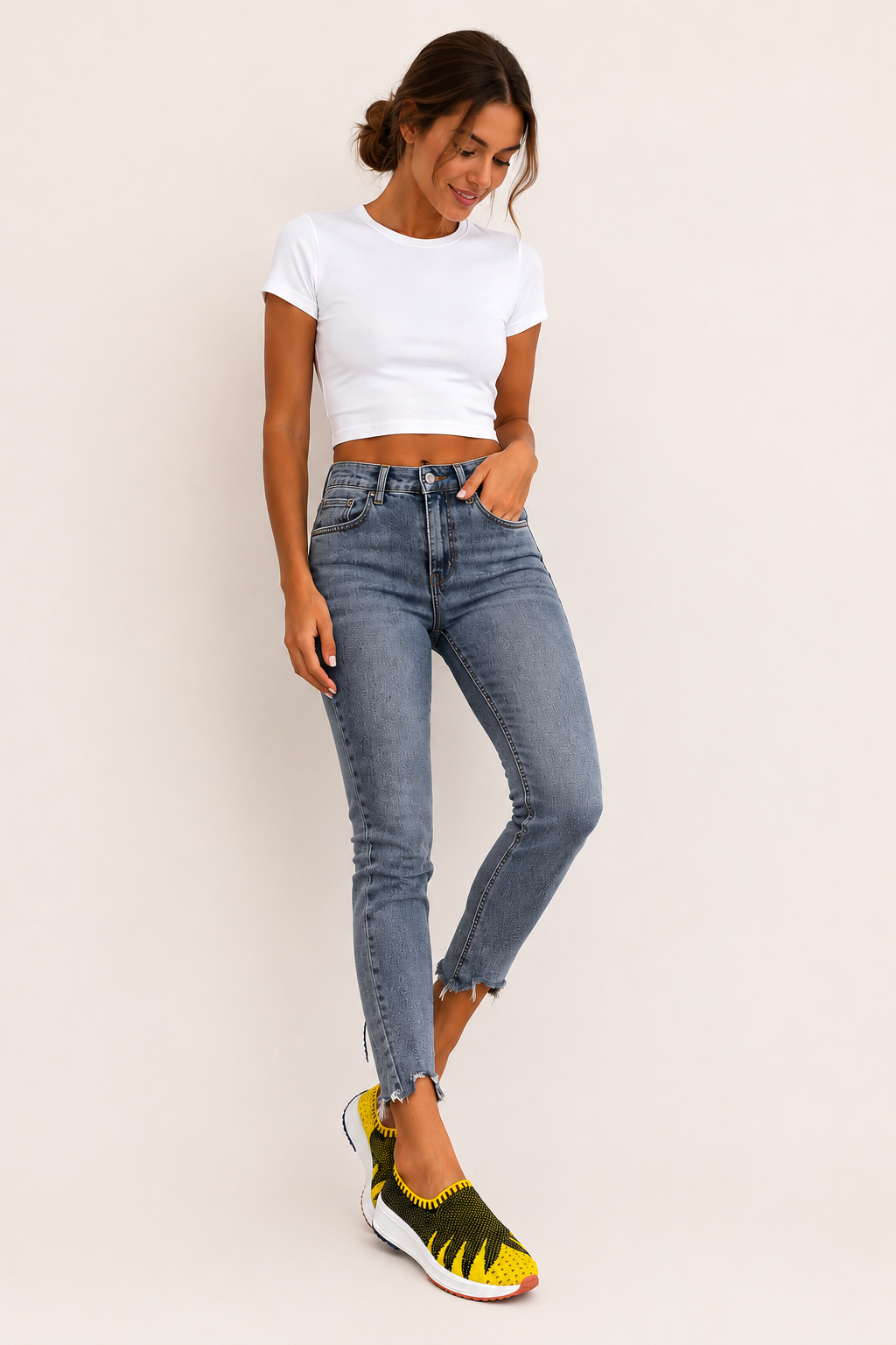 Strick-Slip-On-Sneaker für Damen mit dicker Sohle – Jutta