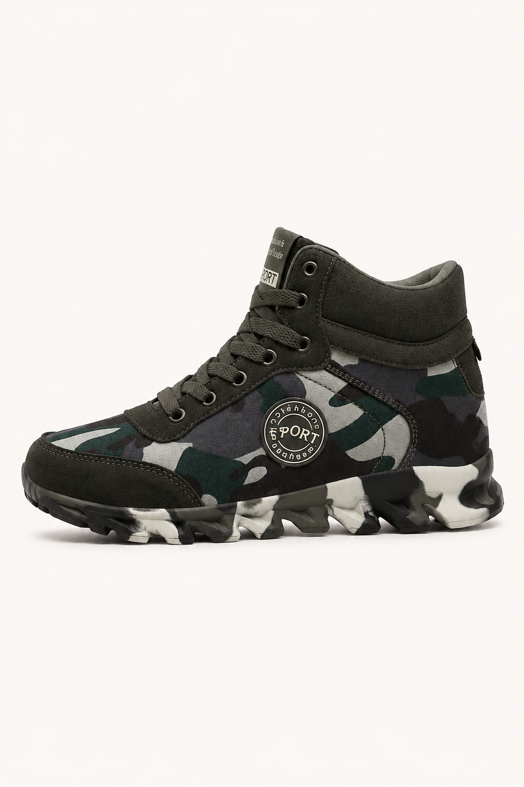 Lässige Damenstiefeletten mit Camouflage-Muster und mittlerem Schaft – Georgina