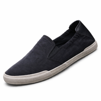 Mocassins en toile lisse sans lacets pour hommes - Mateo