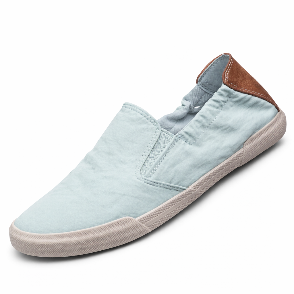 Herren Slipper aus glattem Canvas ohne Schnürsenkel - Mateo