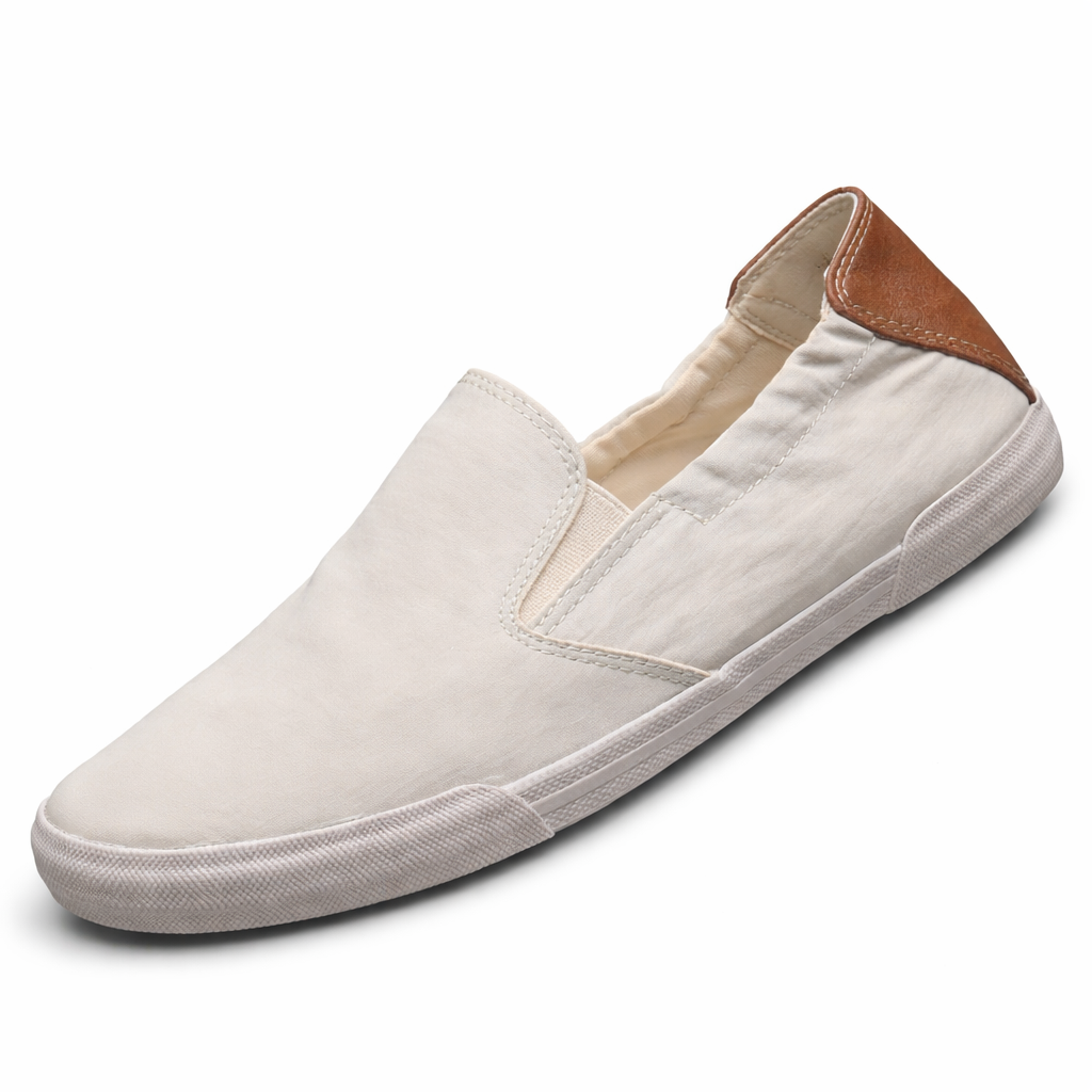 Herren Slipper aus glattem Canvas ohne Schnürsenkel - Mateo