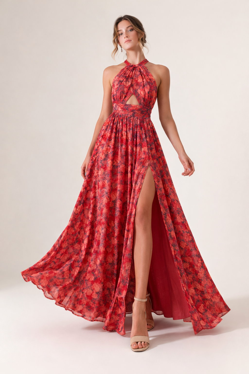 Damen-Trägerkleid mit Frontschlitz - Ennis