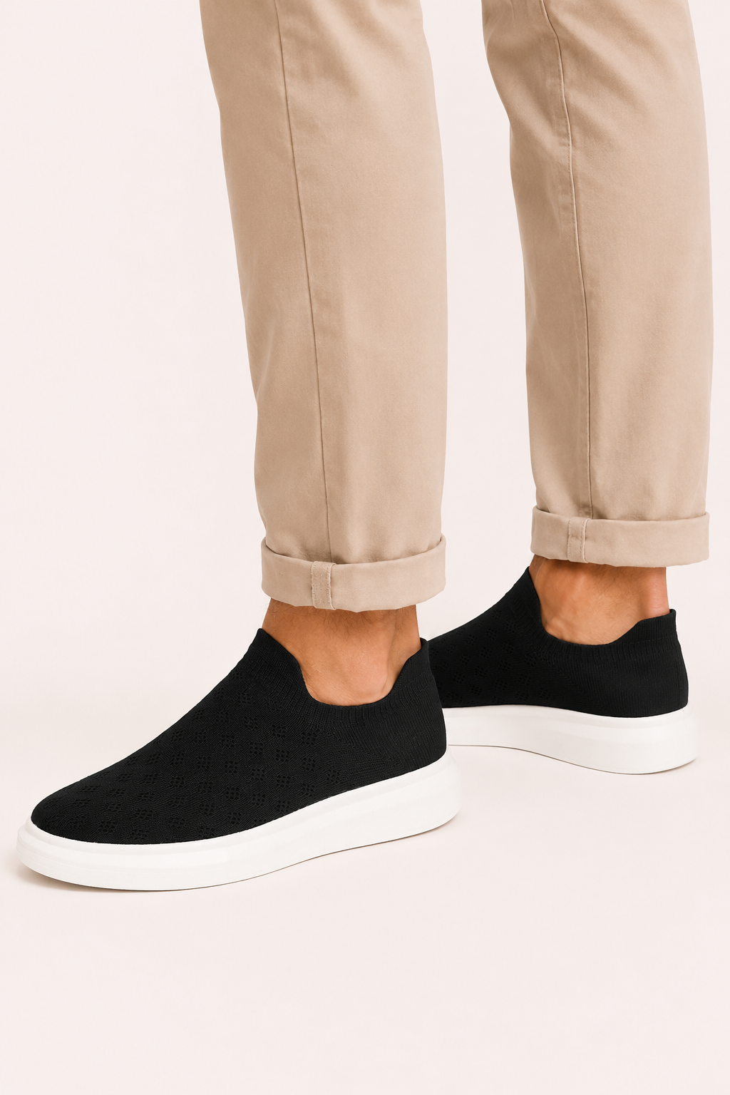 Slip-On-Schuhe für Herren aus elastischem Strick mit atmungsaktivem Design – Armando