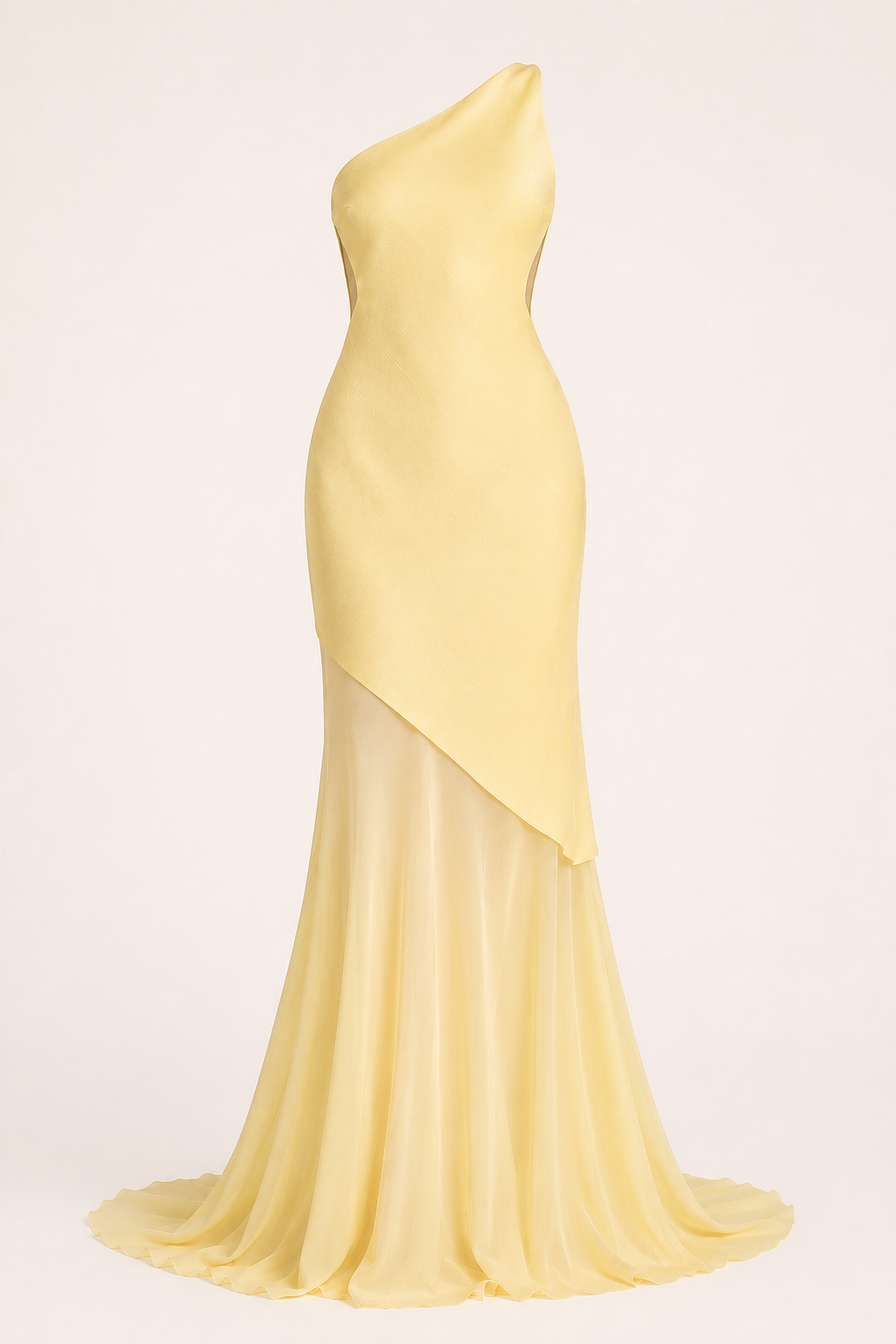 Elegantes, einseitiges langes Kleid für Hochzeitsgäste – Birgit