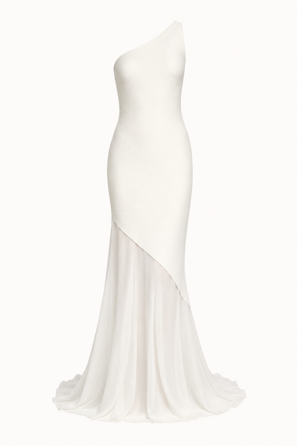 Elegantes, einseitiges langes Kleid für Hochzeitsgäste – Birgit
