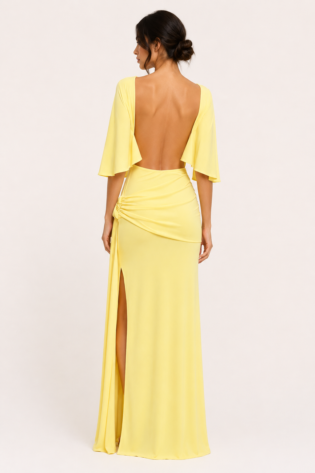 Damen langes Kleid elegant Hochzeit Gast Seitenschlitz - Amelie