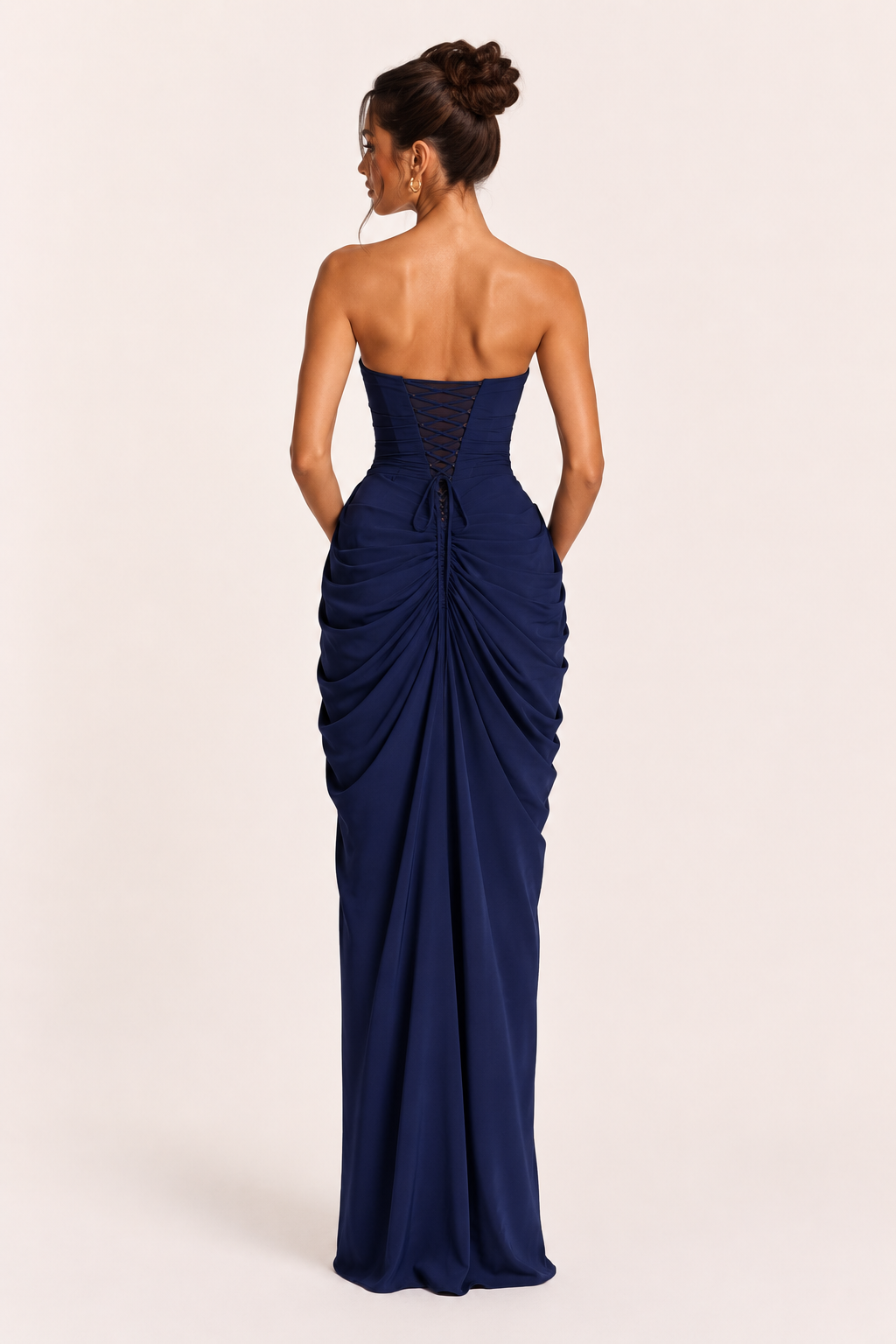 Damen langes Kleid elegantes Event Kleid slim fit Seitenschlitz - Ottilie