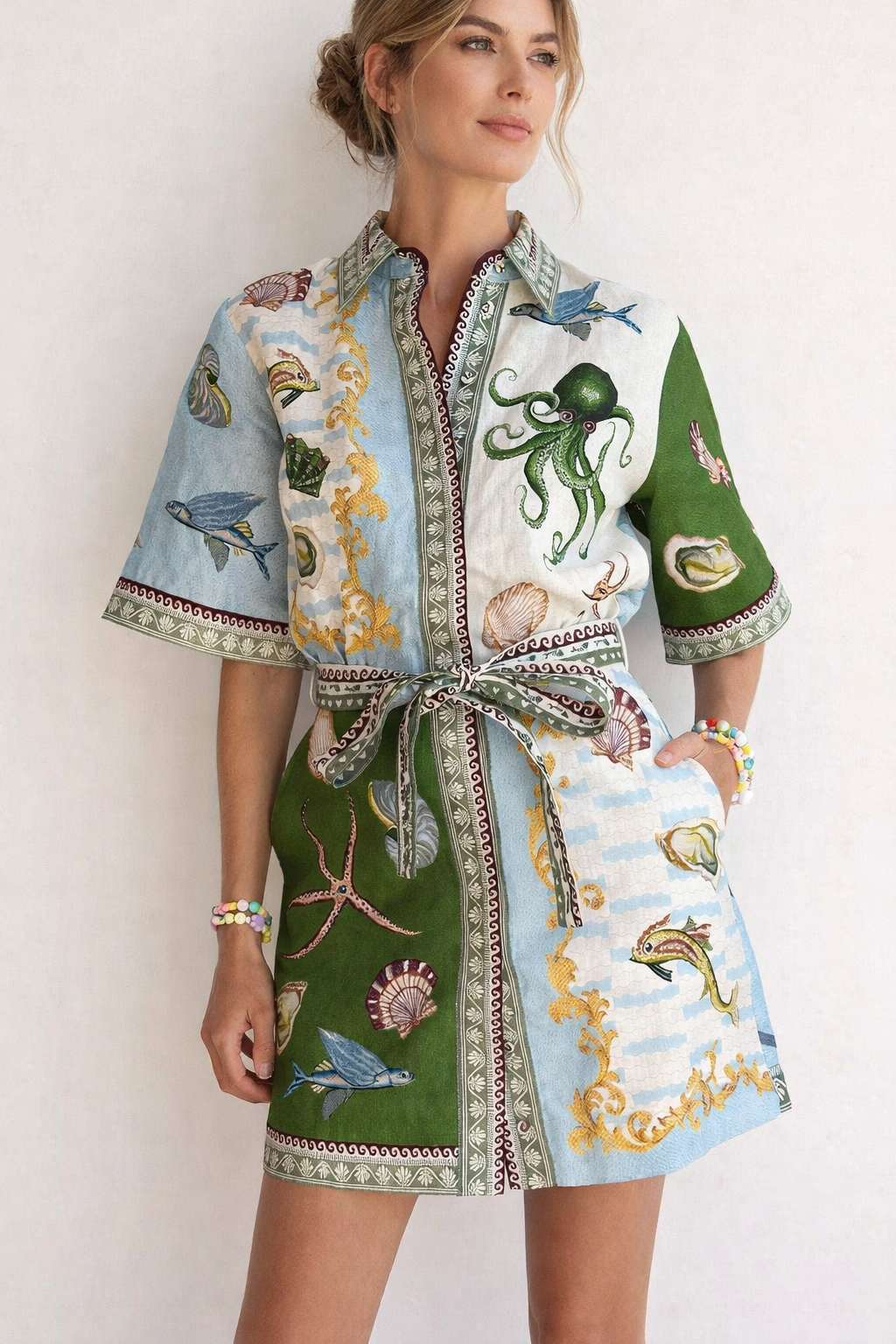 Marinefarbenes Minikleid für Frauen - Rosenda