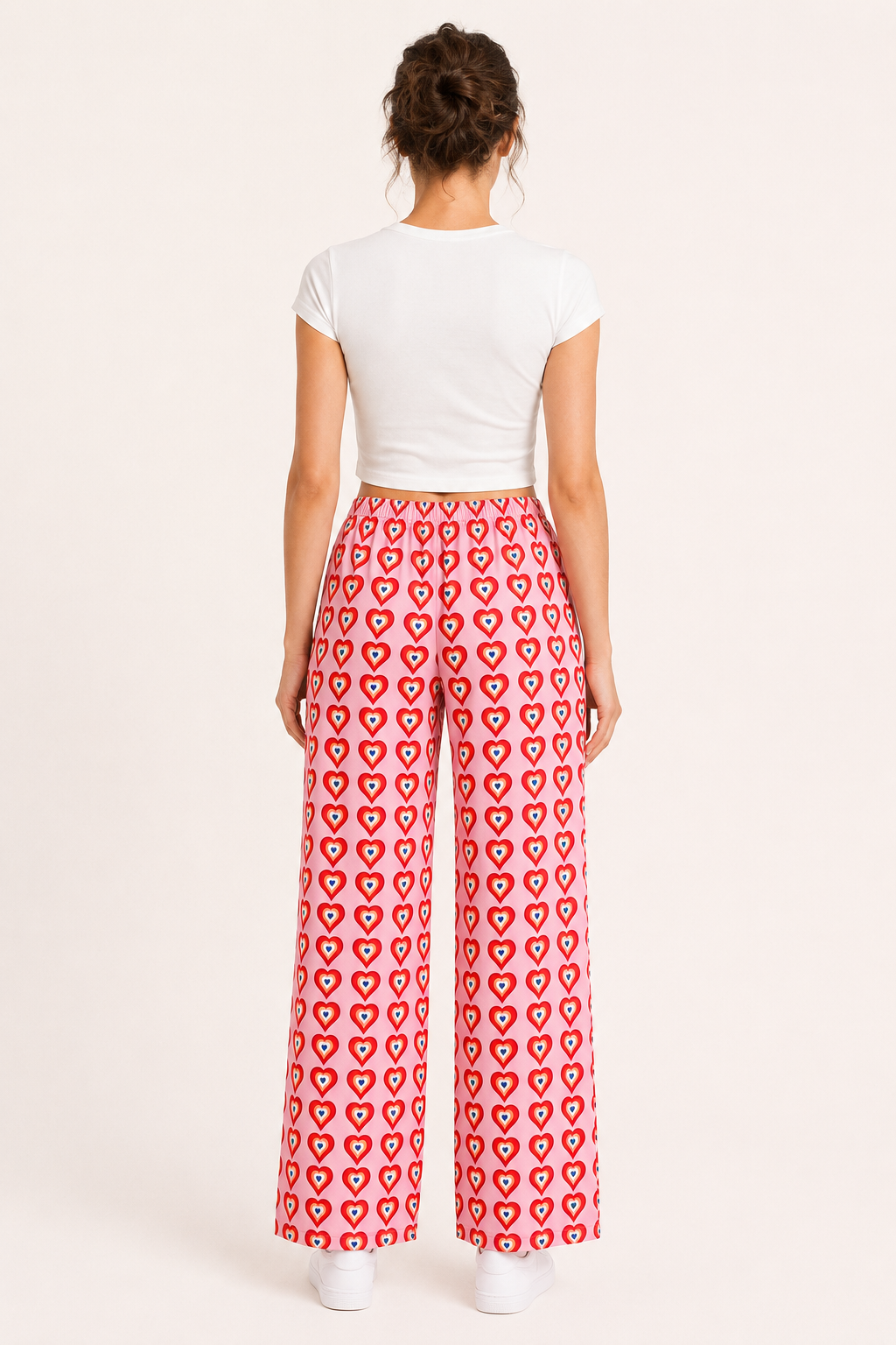 Weit geschnittene Damenhose mit Muster – Nadine