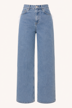 Damenjeans mit hoher Leibhöhe und geradem Bein, lässiger Stil – Lena