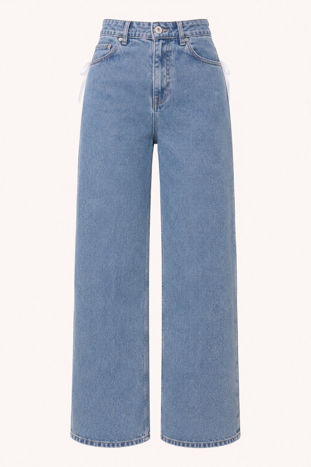 Damenjeans mit hoher Leibhöhe und geradem Bein, lässiger Stil – Lena