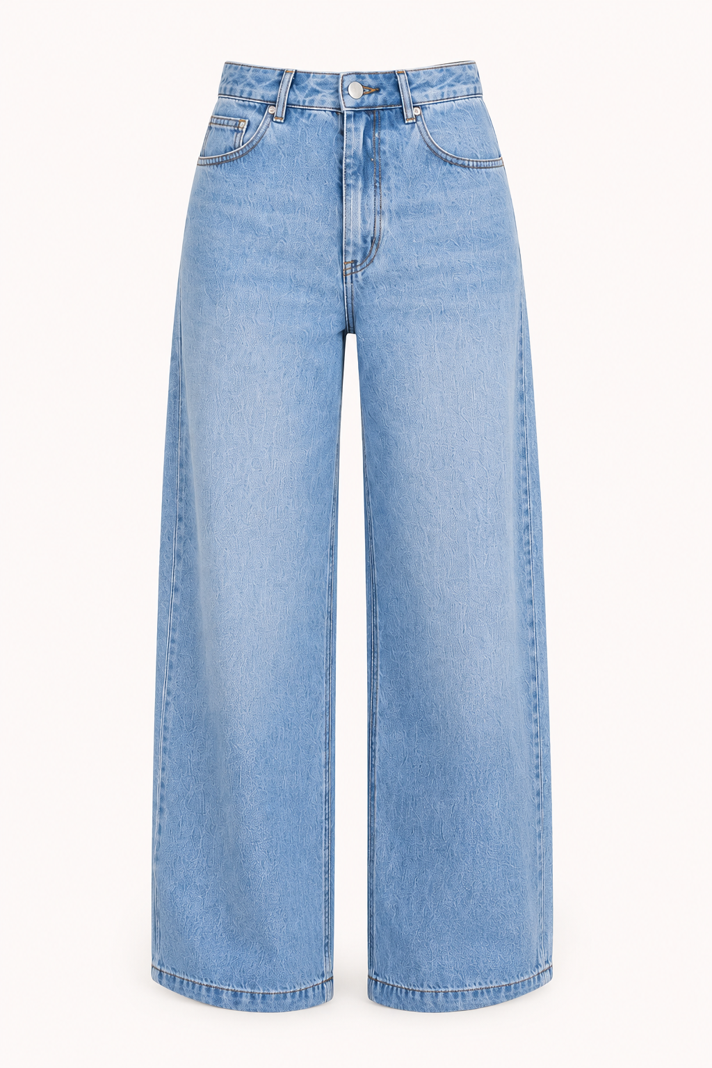 Damenjeans mit hoher Leibhöhe und weitem Bein – Mileidy