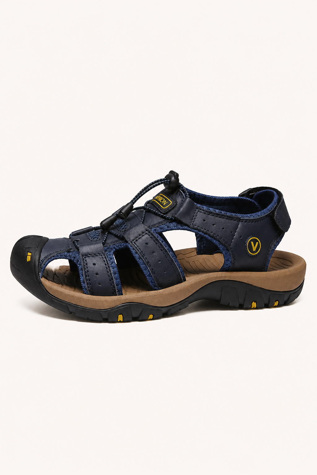 Trekking-Sandalen für Herren mit verstärkter Zehenkappe und verstellbarem Schnürsenkel – Viktor