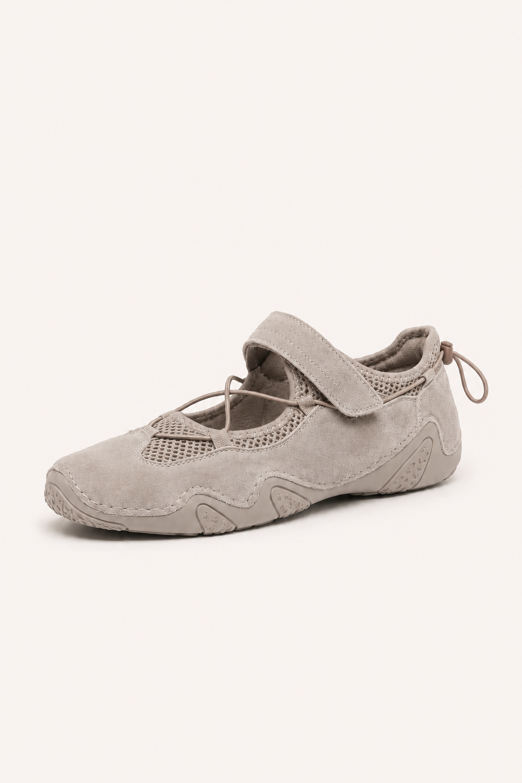Sportliche Ballerinas mit verstellbarem Riemen und elastischen Schnürsenkeln – Riekerr