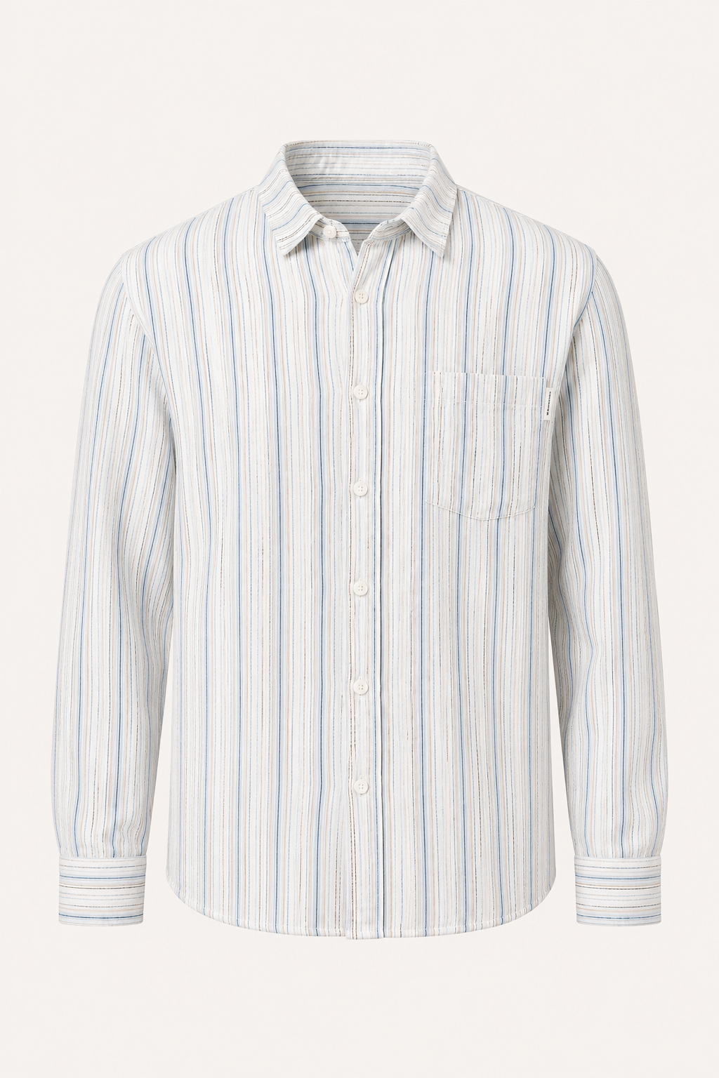 Herren Sommer casual smart casual vertikal gestreiftes Hemd - Ralf
