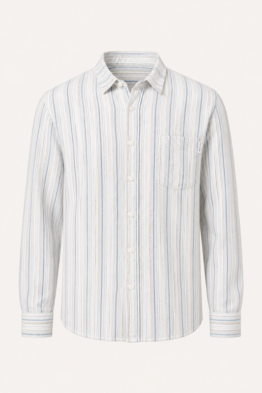 Chemise à rayures verticales pour hommes, été, décontractée et élégante - Ralf