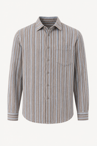 Herren Sommer casual smart casual vertikal gestreiftes Hemd - Ralf