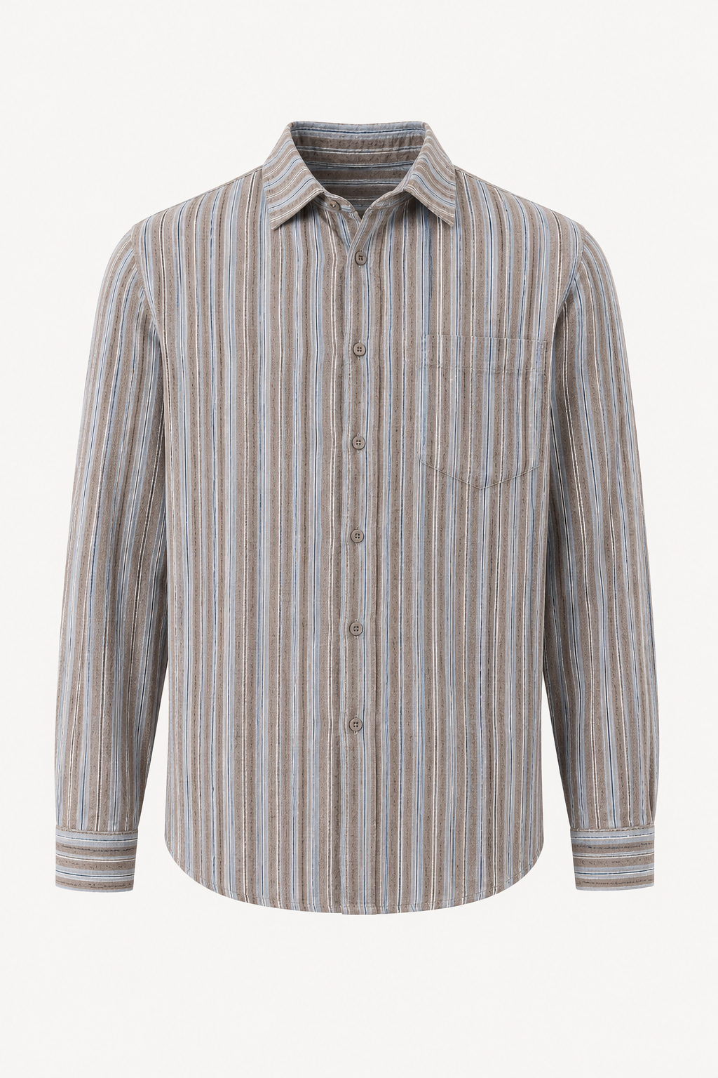 Herren Sommer casual smart casual vertikal gestreiftes Hemd - Ralf