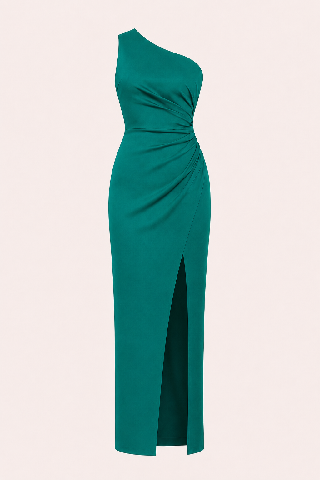 Langes, einseitiges Abendkleid für Damen mit Schlitz – Petra